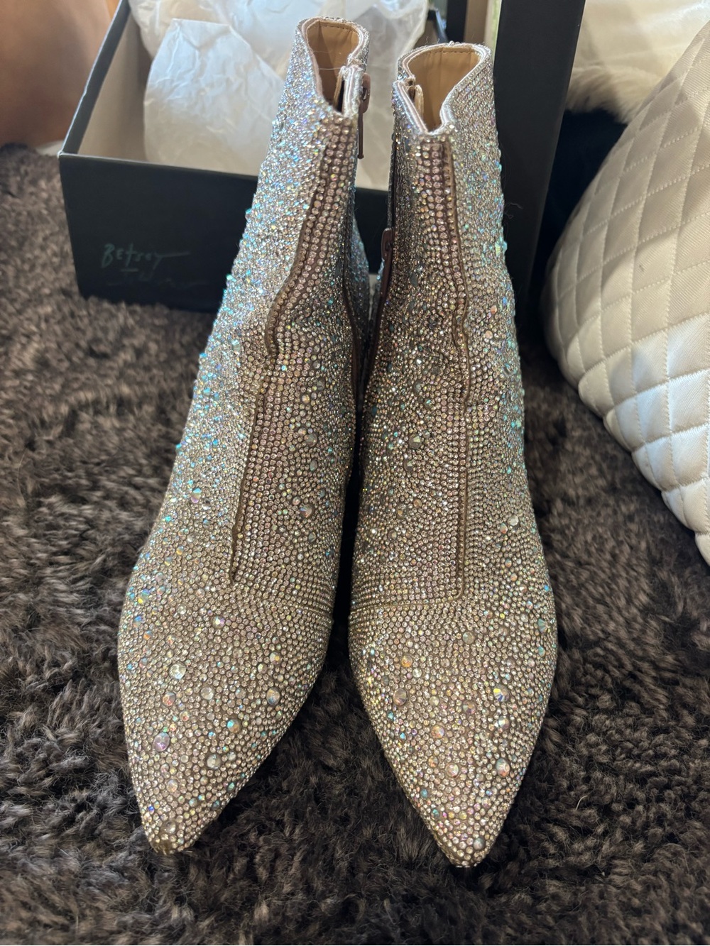Betsey Johnson Rhinestone Cady Boot